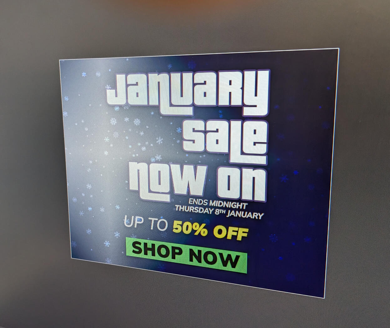 DRD: January sale banner