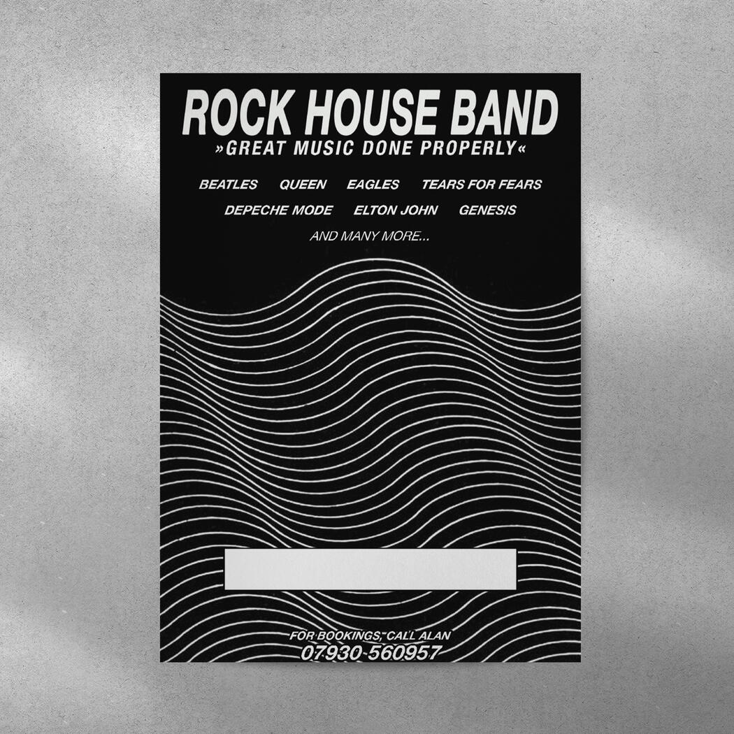 Rock House Band: Poster design